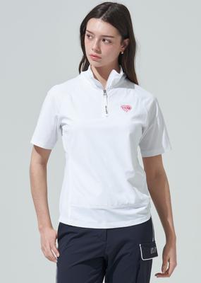 BLUDOT High Performance Tour Fit Half-Zip T-Shirt_Wh