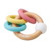 Игрушка для малышей 0 лет 1 год погремушка для прорезывания зубов деревянная игрушка деревянная погремушка с 3 кольцами подарок на день рождения 0 лет 1 год мальчик девочка ребенок новорожденный ребенок ребенок