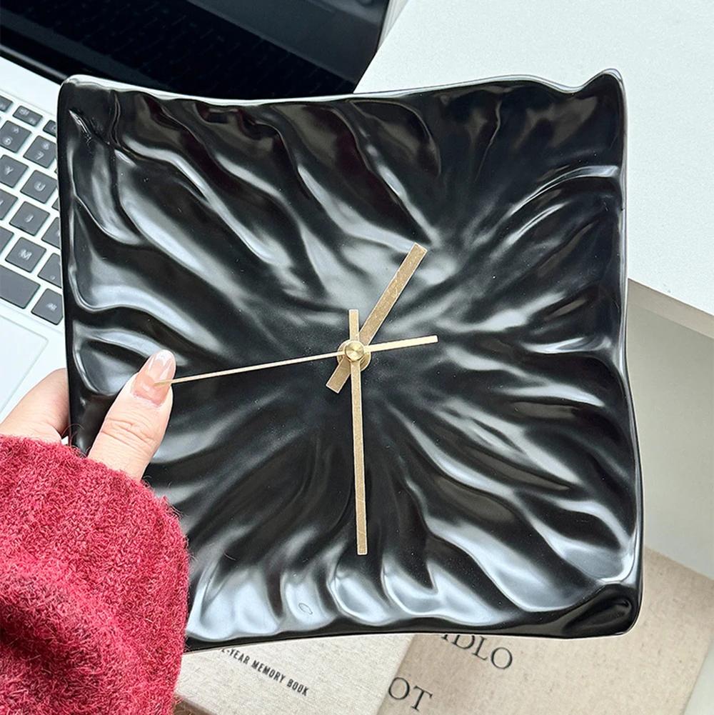 Часы Светлой Роскоши Керамические Ремесленные Украшения Нордический Стиль Складные Часы Настенные Часы Нишевое Художественное Креативное Украшение Подарок для Друга