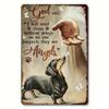 Винтажная металлическая табличка с таксой, настенное искусство для кухни, ретро-декор с собакой, жестяной плакат 12x8