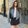 Autumn Winter Cropped Jacket for Women Short Coat Tweed Jacket Zip Crop Demi-season Jacket Woman New In Outerwears
