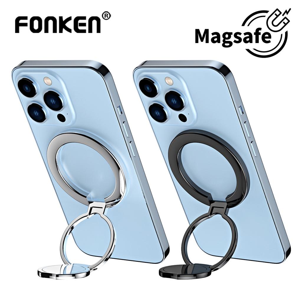 FONKEN MagSafe Phone Magnetic Finger Ring Holder for iPhone 13 14 15 Adhesive Phone Stand Grip Mount Smartphone Accessories