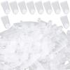 AA58 200 Pcs Plastic Keychain Clips, Acrylic Keychain Connector, Clear Keychain Clips for Crafts, Keychain Attachment