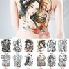 Waterproof Large Full Back Chest Tattoo Big Tattoo Stickers Fish Wolf Tiger Dragon Fairy Temporary Flash Tattoos Cool Men Women