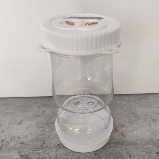 Glass Pickle Jar with Strainer Flip Leak-Proof Wide-Mouth Design Food Grade BPA Free