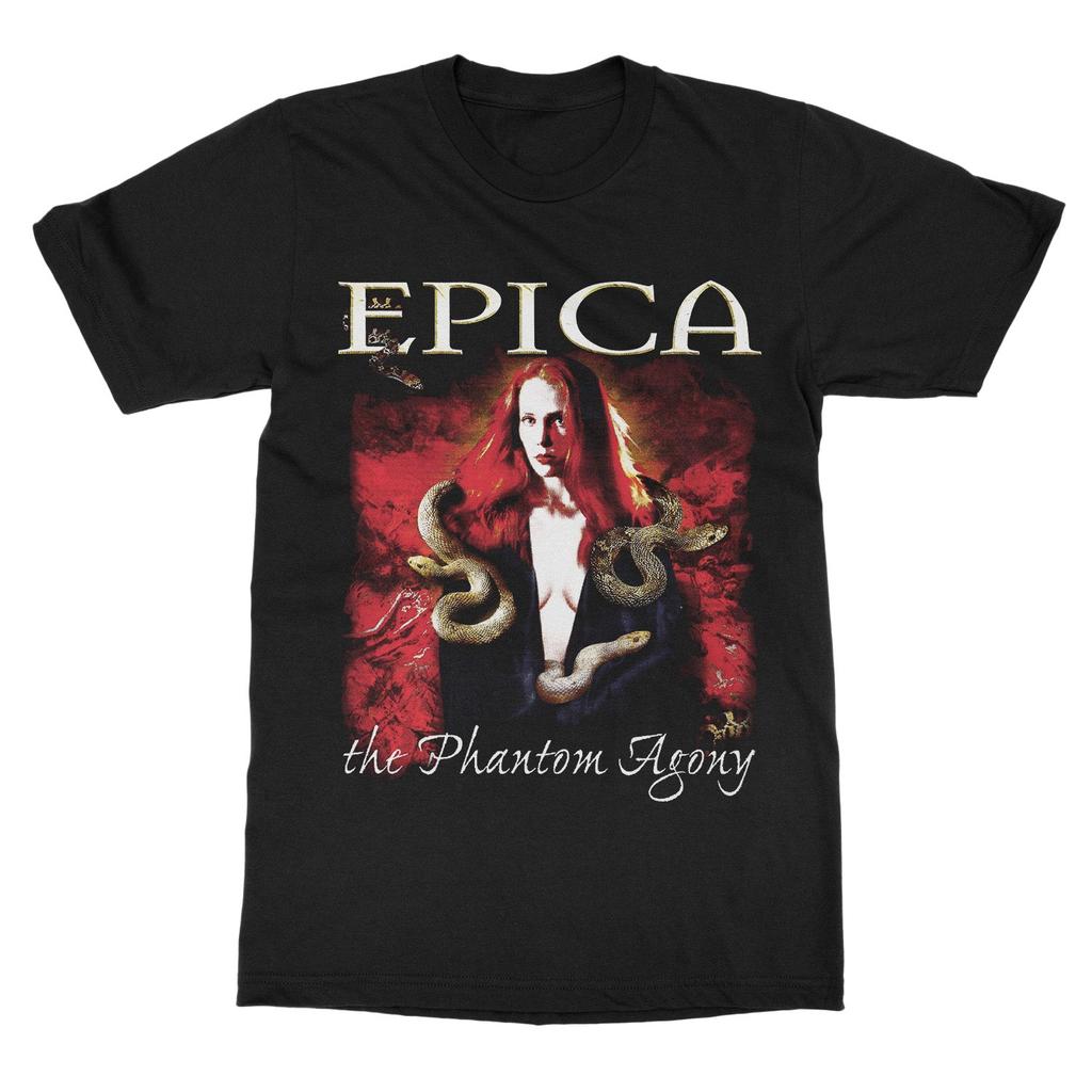 Футболка с принтом группы Epica THE QUANTUM ENIGMA Хлопковая графическая футболка Унисекс Женская Летняя уличная одежда Топ