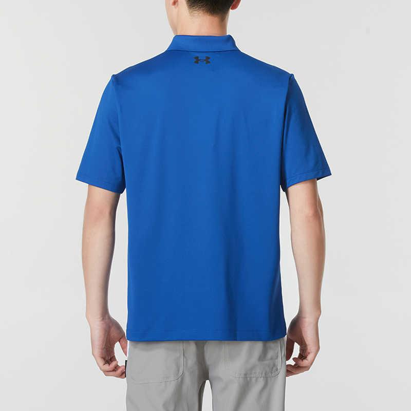 Under Armour Mens Training Sports Series Solid Color Breathable Casual Short Sleeve Polo Shirt Men Polo Shirts Blue 1377374-432