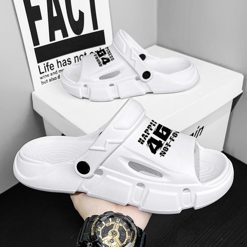 Fashion EVA Men Hole Shoes Thick Bottom Height Increase Outdoor Slippers Comfortable Breathable Sports Slippers Garden Clogs Sandals