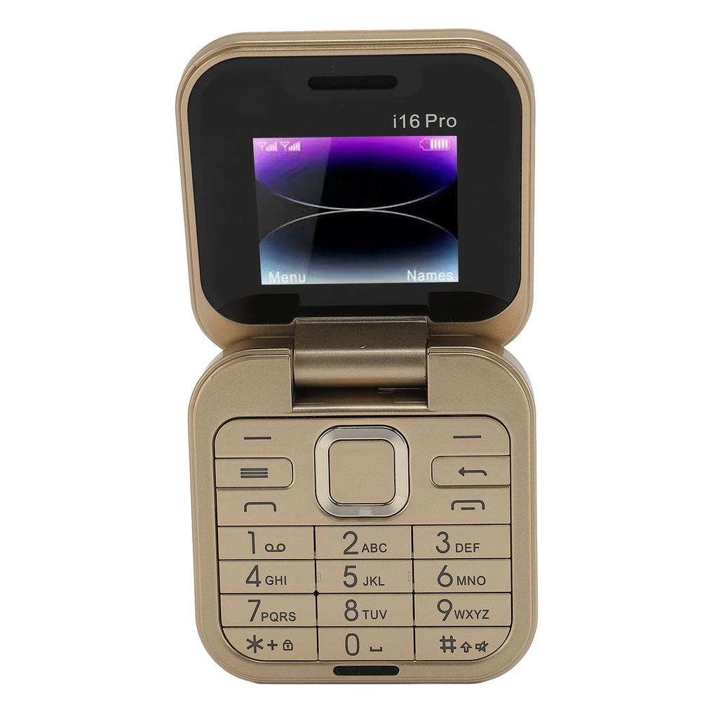 Flip Phone 2G 1.77 Inch Portable Dual SIM Dual Standby 1000mAh 3 Card Slots Multifunctional Flip