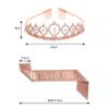 Корона из розового золота на день рождения, пояс со стразами, женские тиары для королевы, подарки на день рождения, атрибутика для вечеринок для женщин, украшения на день рождения