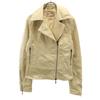 Made In Italy Riders Jacket XS Beige Double Zip Women Used