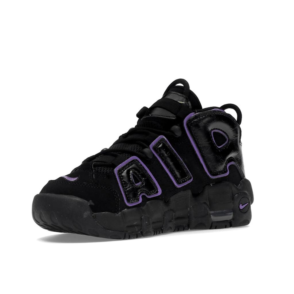 Nike Air More Uptempo GS Black Action Grape Kids Sneakers White Metallic-Gold DX5954-001