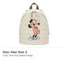 MLB Disney X Disney Collaboration Artificial Leather Polyester Backpack Mini Unisex Beige/Black 32BGK1011