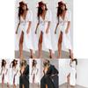 Chic Women's Lace Crochet Beach Kaftan Dress For Effortless Summer Style