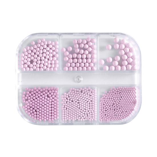 6 сеток/коробка ювелирных изделий для ногтей. Изысканные легкие многоцветные макароны «сделай сам», полный круглый жемчуг для дизайна ногтей.