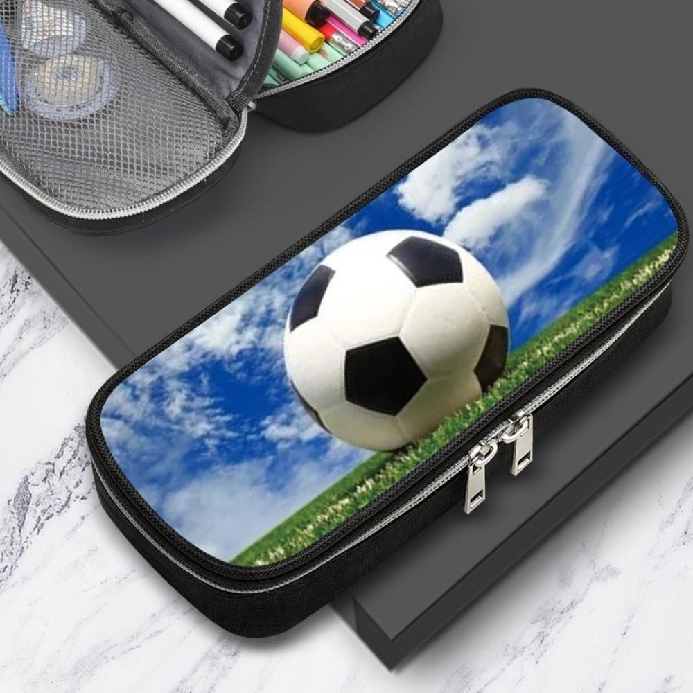 Sports Theme Soccer Pattern Pen Bag Soccer Pattern Multifunction Bag New Pencil Case  Gift