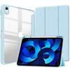 Защитный чехол для iPad 10 2022 года - Прозрачный акрил, Противоизгибаемая оболочка Air 6, Трехскладной, 10,2 дюйма, с отделением для стилуса