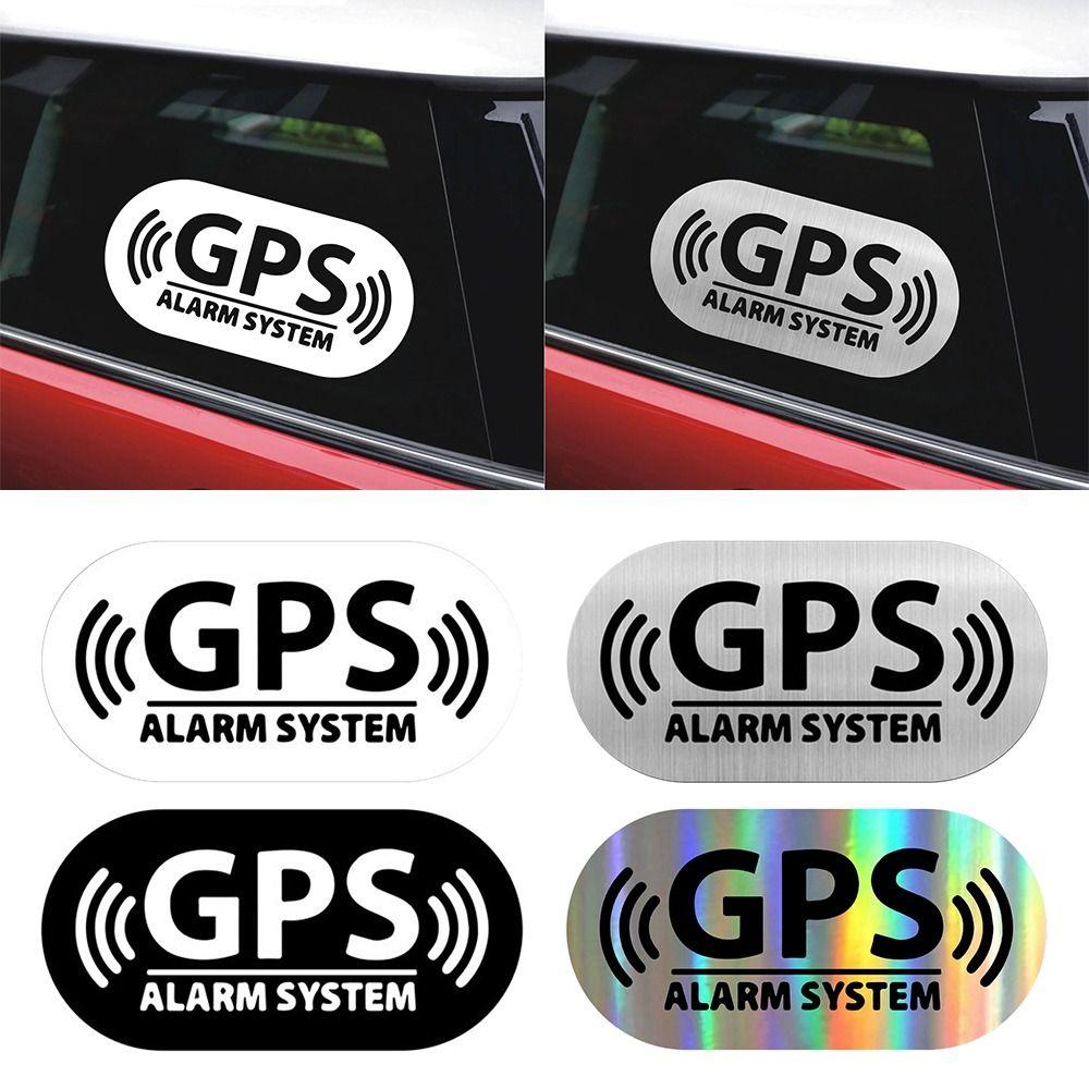 Multicolor GPS Tracking Alarm Sticker 16*8cm Alarm System Decal Reflective Warning Sticker