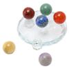 7 Chakra Stones Set Purify Negative Energy Round Healing Stones with Charging Plate for Beginners