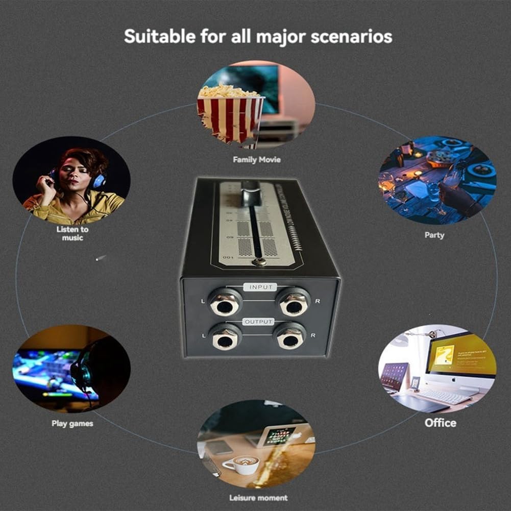 XSDJASD Fader Volume Adjustment Controller Desktop Volume Control Interface for Computer Speakers Amplifier 6.5mm