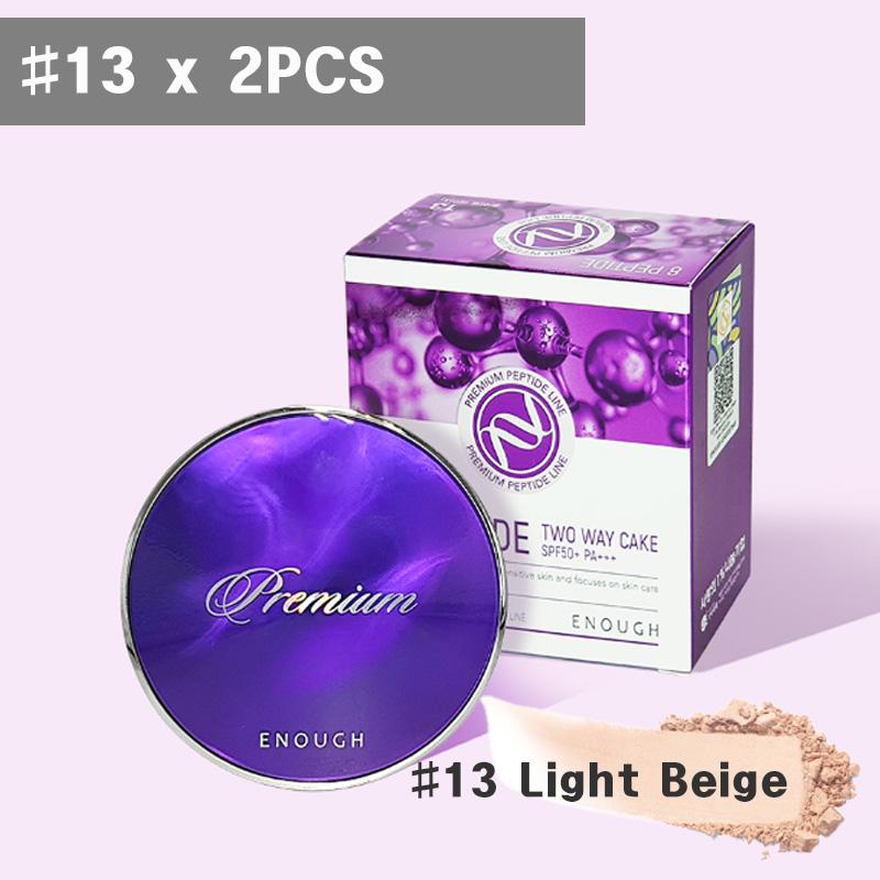 ENOUGH Premium Ultra X10/ 8Peptide/ Rich Gold Two-Way Cake SPF50+ PA+++ with Refill 11g (20 Options)