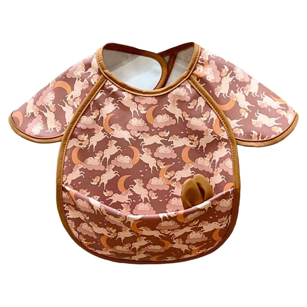 Детские водонепроницаемые слюнявчики с милым декором в виде кроличьих ушек, фартук-накидка от грязи для слюнотечения, еды, кормления, выпечки, рисования.