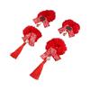 Bowknot Tassel Hairball New Year Hair Accessories Children's Headwear Plush Hair Rope Duckbill Clip