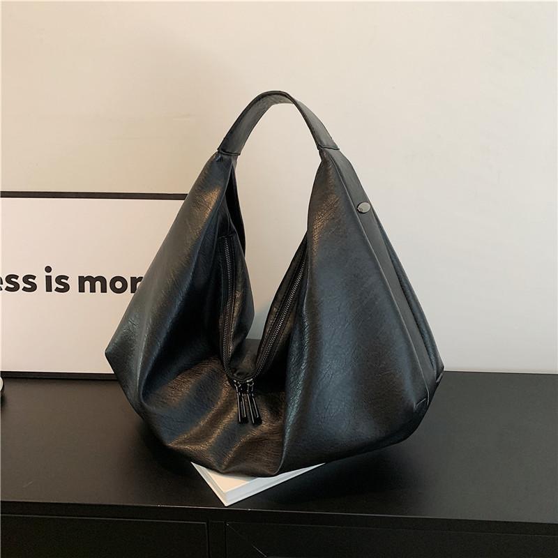 Women's Fashion PU Leather Shoulder Bag - Large Capacity Tote Bag for Daily Use Trendy Underarm Purse Casual Crossbody Handbag