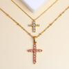 Personalized Cross With Diamond Pendant Collarbone Necklace