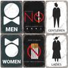 Warning Signs Poster Vintage Metal Plate Women Men WC No Smoking Metal Tin Signs Wall Decor Toilet Shop Club Garage