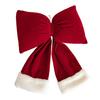 Christmas Bow Decoration Velvet Red Bow Knot Hanging Ornaments Xmas Tree Pendant
