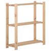 VidaXL Storage Shelf 3 Levels 80x28.5x90 Cm Solid Pine Wood