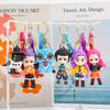 Аниме Фильм K-pop Охотники на демонов Девушки Нелепые Брелоки 3D Стерео Кукла Милый Тигр Экшн Модель Игрушка Коллекция Подарки