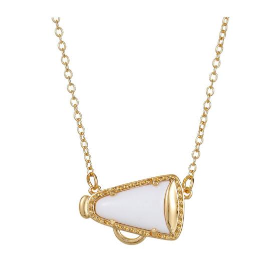 Ожерелье для женщин с подвеской в виде рога, ожерелье с подвеской в виде чирлидера, ювелирное украшение в подарок маме для девочек-подростков