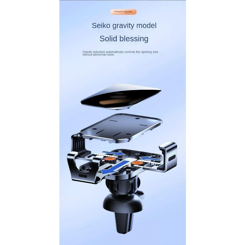 [Сплав] Металлический автомобильный держатель для телефона Высококачественный стабильный автомобильный вентиляционный отверстие Специальный универсальный универсальный навигационный держатель Новый (Стабильный крючок)