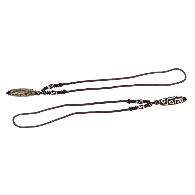 1 шт. портативный натуральный тибетский шарик подарок на удачу универсальный девять глаз Тибет Дзи кулон колье ожерелье