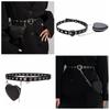 Heart Metal Buckle Love Heart Fanny Packs Adjustable Belt with Bag PU Leather Waist Bag  Ladies