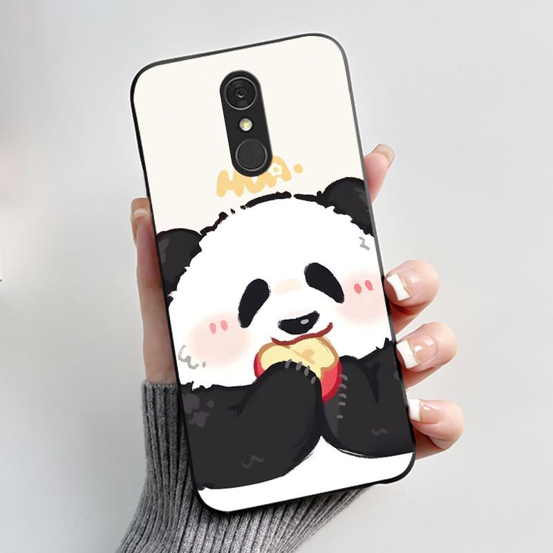 For LG Q7 Plus Q7+ Q7a Phone Case Luxury Cute Love Rabbit Funny Soft Silicone Black TPU Protective Cover For LG q7 LM-Q610 Case