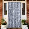 Insect Protection Curtain Blue and White 90 x 200 cm Chenille