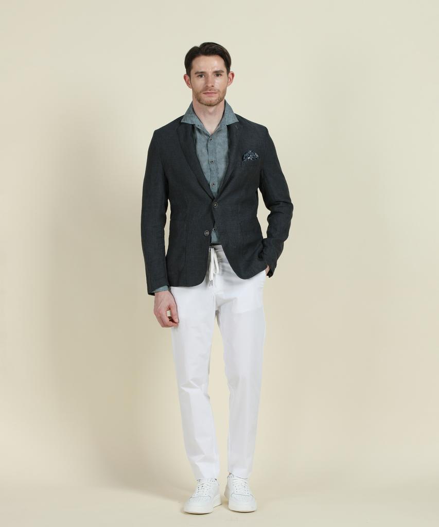 Panicale Grey Washed Linen Jacket