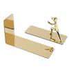 Man Book Ends Stainless Steel Unique Modern Decorative Book Stopper for Shelves Coffee Table Living