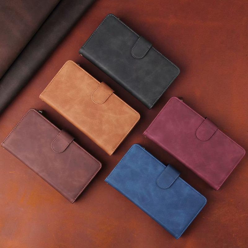 Деловой кожаный кошелек из искусственной кожи с откидной крышкой для телефона с держателем кредитной карты для iPhone Samsung Galaxy Xiaomi Redmi Huawei