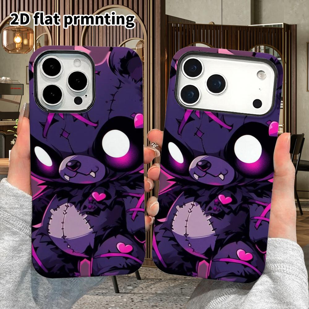 Phone Case: 2D flat suitable for iPhone 18, 17, 16, 15, 14, 13 Pro film protective case, couple style, dark sweet cool, Christmas and Halloween gift