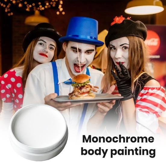 Colored Oil Face Body Paint Large Capacity Red/White/Black Paint Palette Kit Professional Art Theater Halloween Party Cosplay Clown Makeup Palette