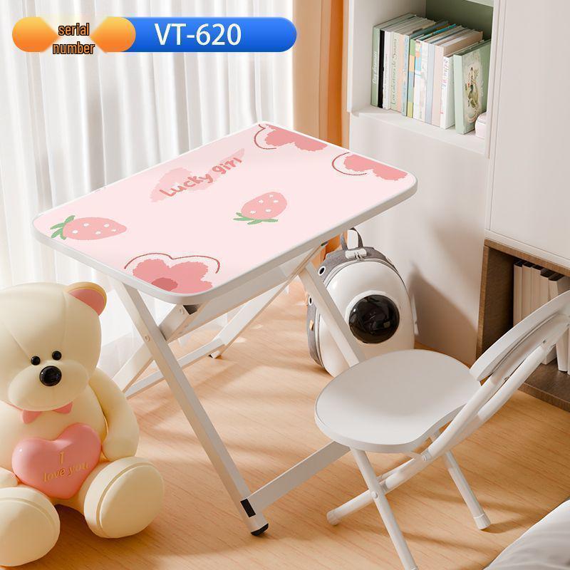 Детский портативный многофункциональный складной стол для учебы и набор стульев - Не требует установки