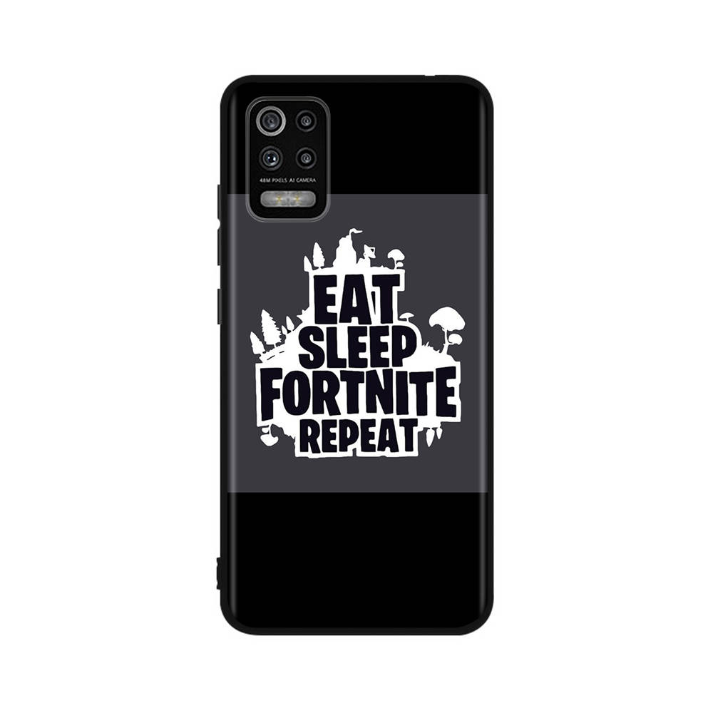 RT89 Fun Fortnite Case for iPhone 16 15 Plus 14 13 12 11 Pro 8 7 6S 6 SE 5S X XR XS Max Realme C30 C33 C31 9I Huawei P30 Black Sofe Cover