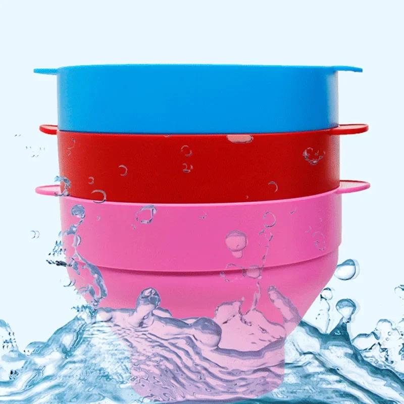 Кухонная микроволновая печь попкорн миска ведро силиконовая DIY красный попкорница с крышкой чипсы фрукты блюдо высокое качество простые инструменты