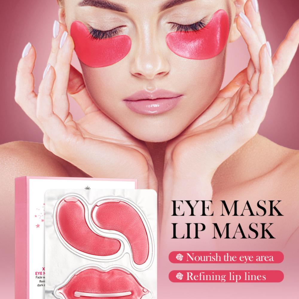 Eye and Lip Mask Combination Set Total 90g Moisturizing The Eyes Caring for The Lips Moisturizing Hydrating Soothing and Maintaining The Eyes and Lips