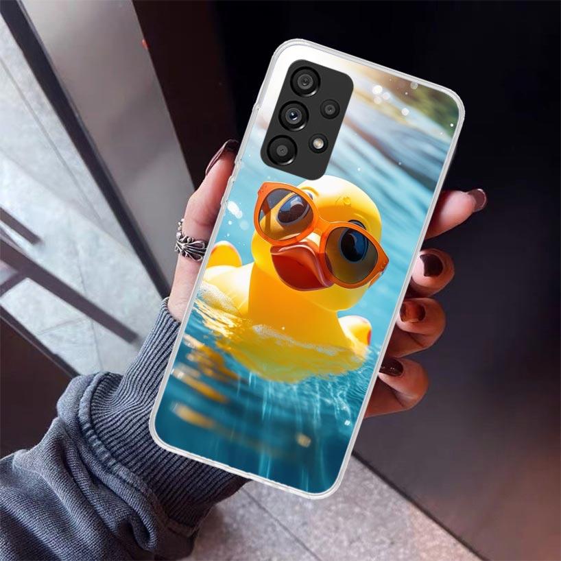 Чехол для телефона с резиновыми уточками для бассейна для Samsung Galaxy A12 A52S A42 A32 A22 A51 A50 Note 20 Ultra 10 S10 Plus A71 A70 A31 A30