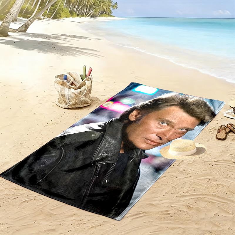 Johnny: Iconic Journey beach towel beach Beach towel for vacation photos quick-drying swim towel swim Outdoor pool towel Outdoor picnic beach mat